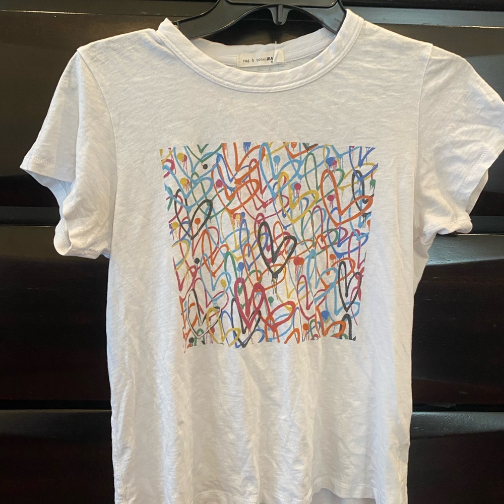 Rag & Bone jeans x James Goldgrown graphic t-shirt